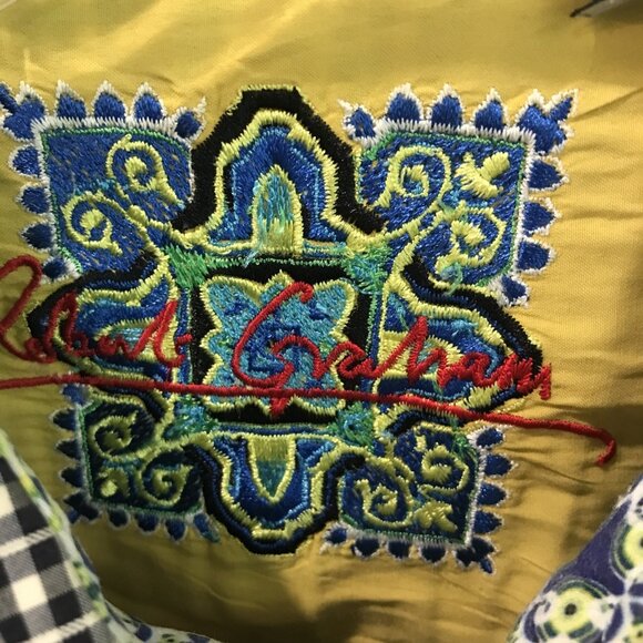 Robert Graham Shirt Mens 3XL Black White Check Classic Long Sleeve Flip Cuff - Picture 2 of 12